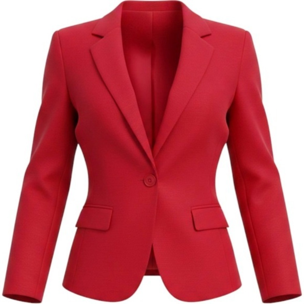 Josephine‎ Chaus Red Single Button Blazer Jacket Womens Size 6 Professional Work